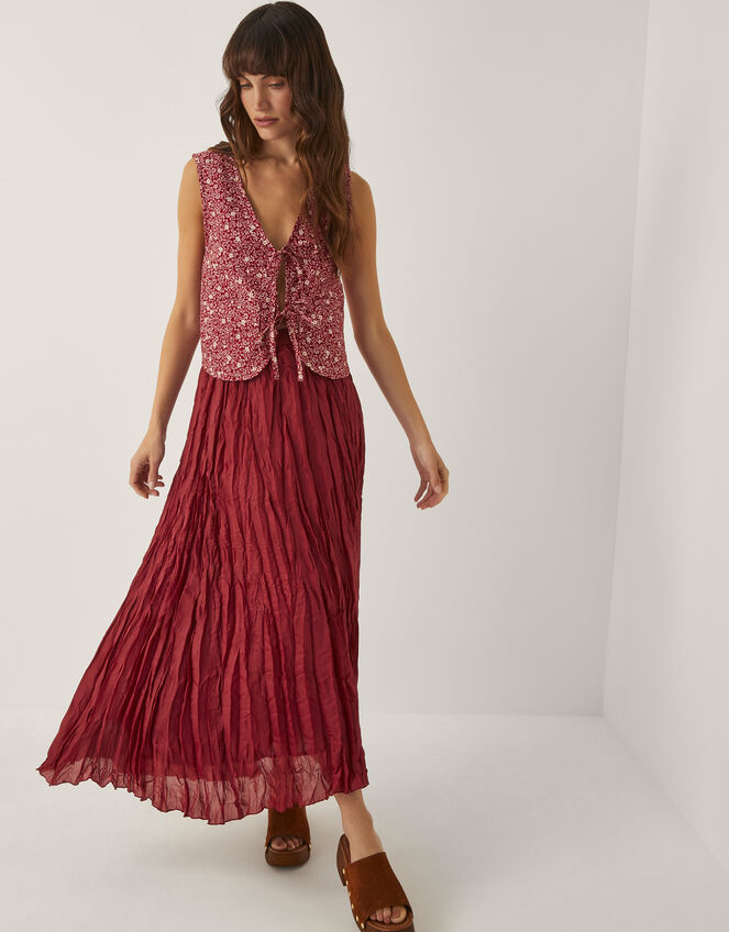 Felipa Floral Print Vest, Red (RED), large