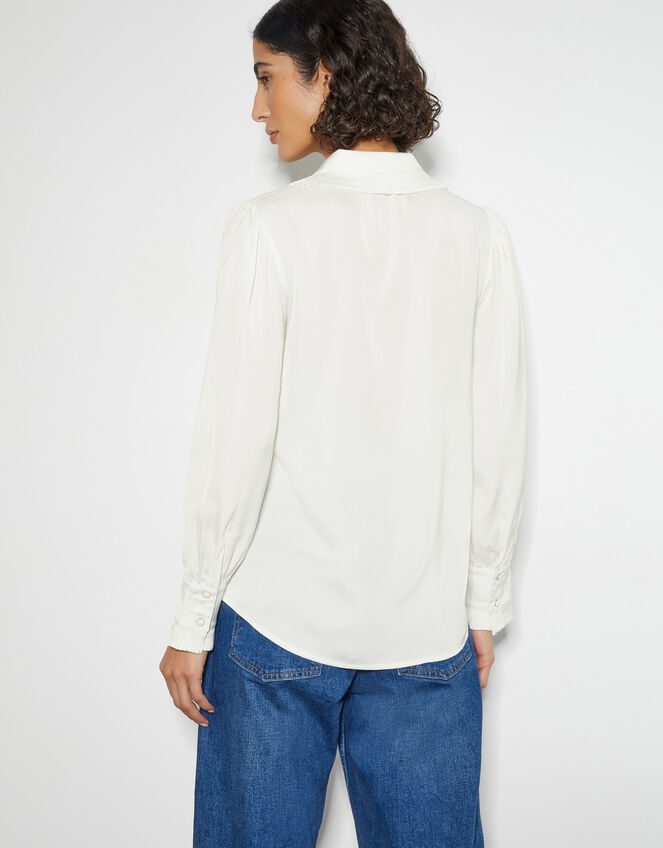 Fifi Frill Collar shirt, White (WHITE), large