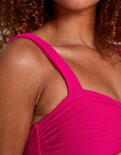 Maria Ribbed Bikini Top, Pink (PINK), large