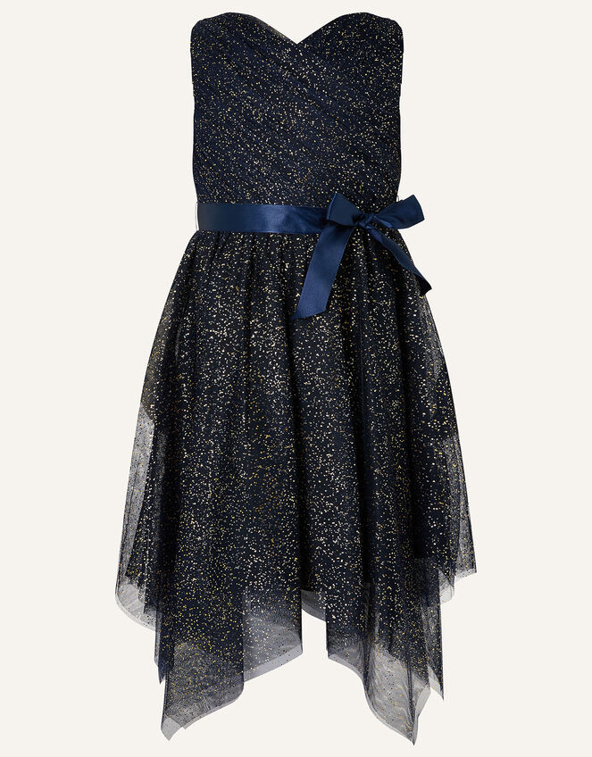 Twilight Hanky Hem Dress, Blue (NAVY), large