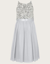 Truth Recycled Sequin Occasion Dress , Grey (GREY), large