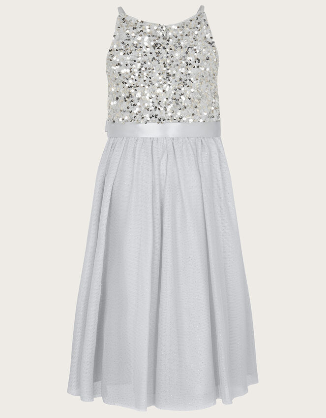 Truth Recycled Sequin Occasion Dress , Grey (GREY), large