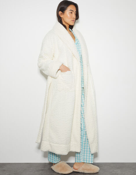 Bess Borg Dressing Gown, Cream (CREAM), large