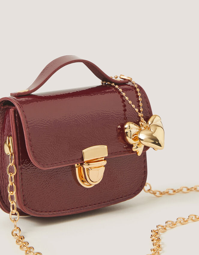 Mini Patent Satchel Bag, , large