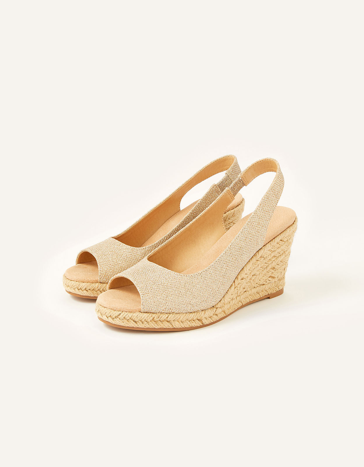 Gold open toe wedges outlet