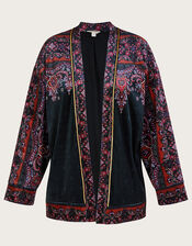 Velvet Heritage Print Jersey Kimono, Red (RED), large
