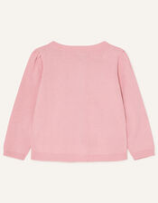 Baby Embroidered Mice Cardigan, Pink (PINK), large