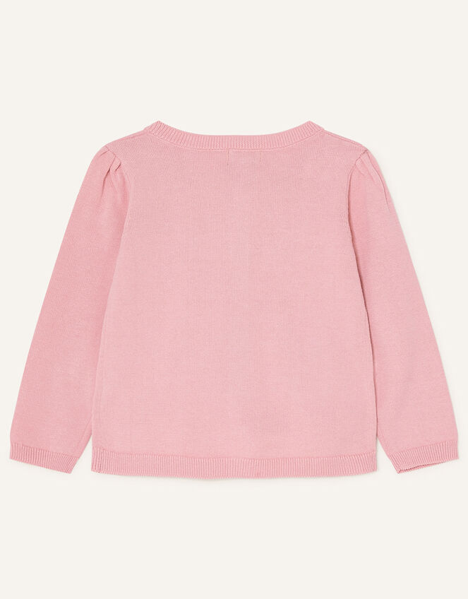 Baby Embroidered Mice Cardigan, Pink (PINK), large