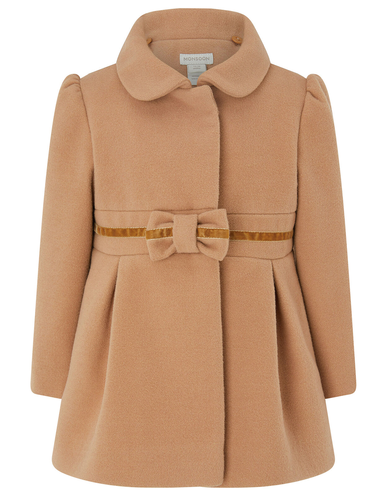 Baby Bow Coat Camel Coats Jackets Monsoon Global