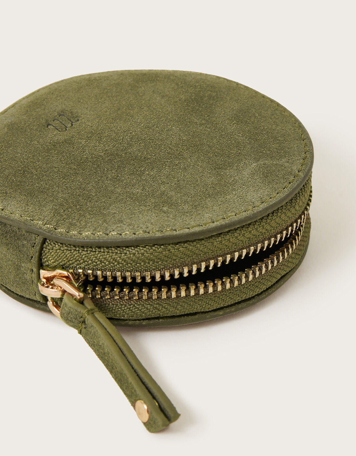 Suede coin purse top