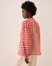 Easy Devyn Printed Cotton Shirt, Pink (PINK), large