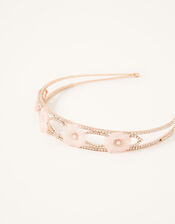 Flower and Diamante Headband, , large