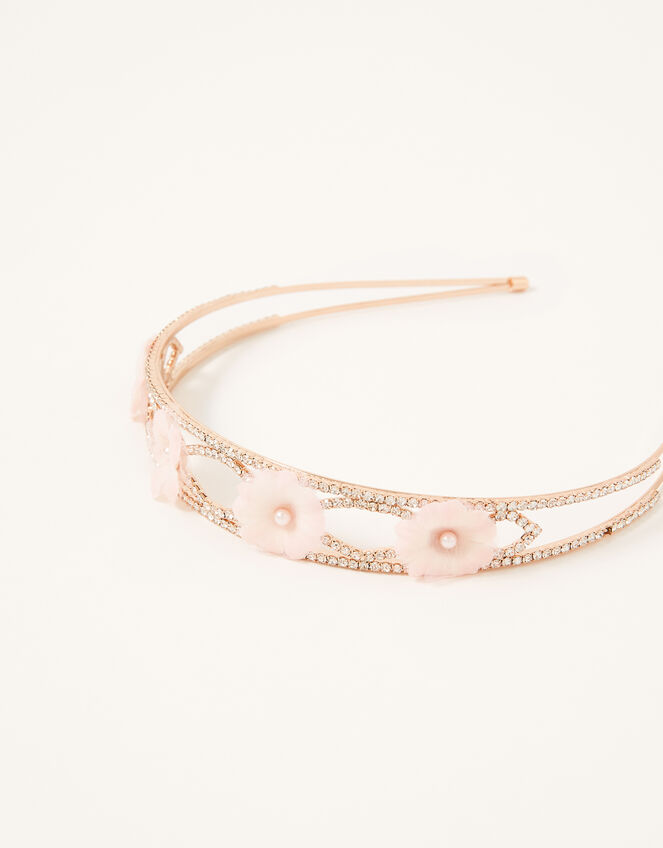 Flower and Diamante Headband, , large