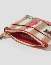 Stripe London Print Card Holder Purse, , large