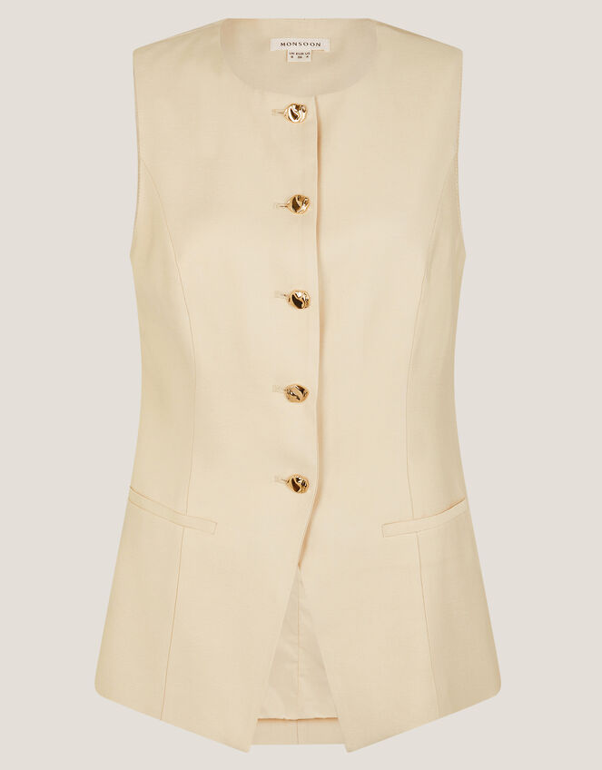 Alba Tailored Waistcoat, Yellow (YELLOW), large