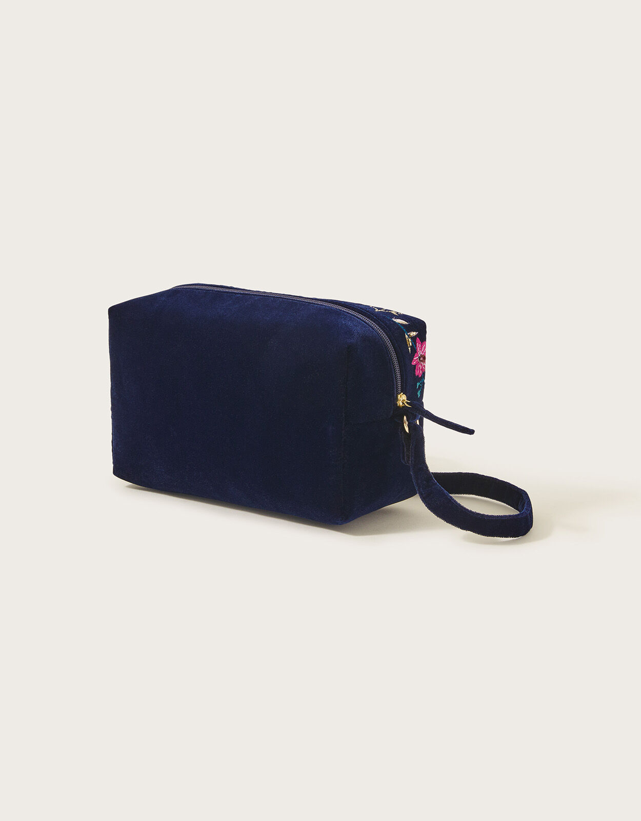 Navy blue online velvet bag