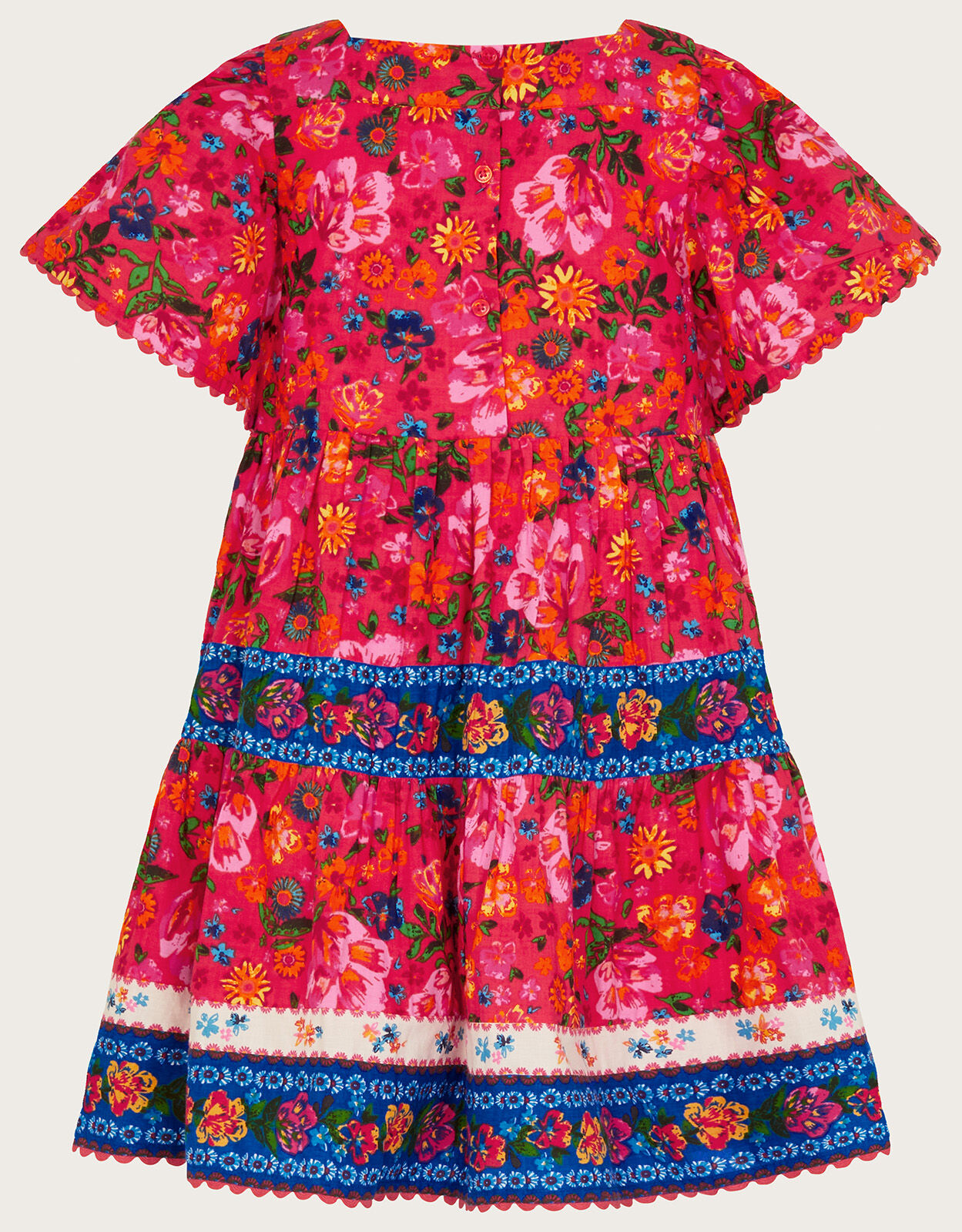 Red dress with flower sale print