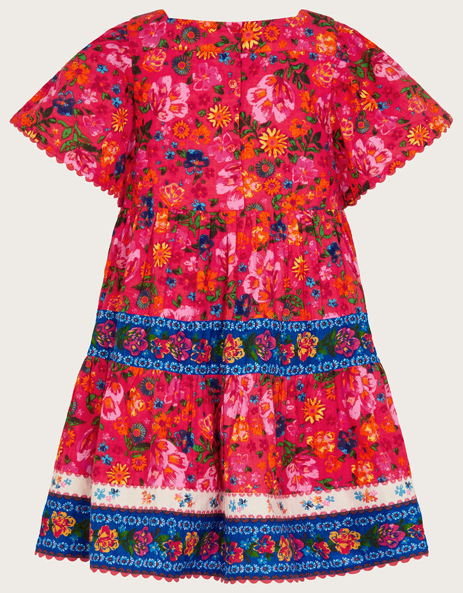 Heritage Floral Mixed Print Dress, Red (RED), large
