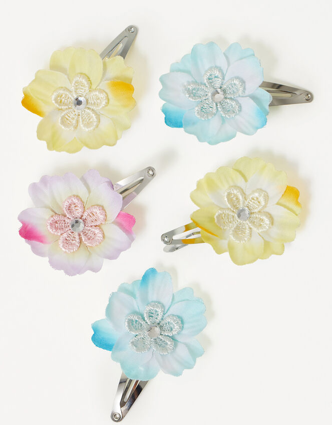 Daisy Pom-Pom Hair Clip Multipack, , large