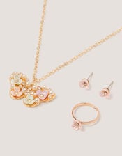 Flower Butterfly Jewellery Set, , large