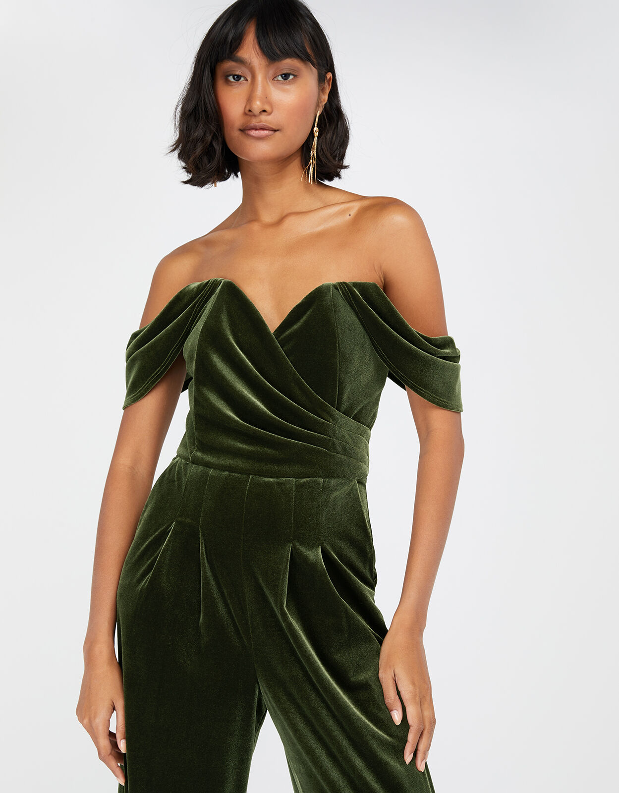 Monsoon velvet jumpsuit sales