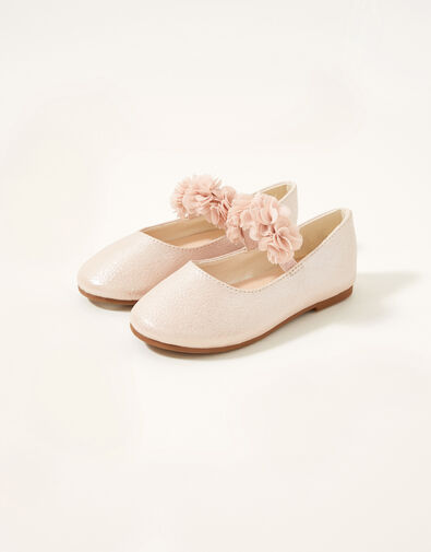 Textured Corsage Walker Shoes, Pink (PINK), large