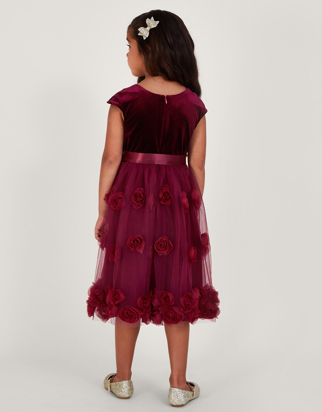 Monsoon red velvet top dress