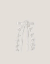 Floral Bow Hair Clip, , large
