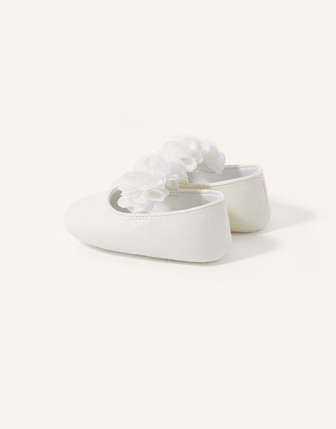 Shimmer Corsage Booties, Ivory (IVORY), large