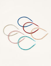 Rainbow Glitter Headband Multipack, , large