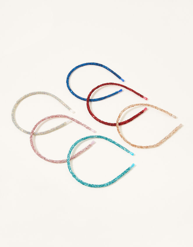 Rainbow Glitter Headband Multipack, , large