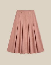 Shiloh Stretch Corduroy Midi Skirt, Pink (PINK), large