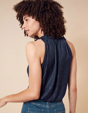 Jacquard Cami Top, Blue (NAVY), large