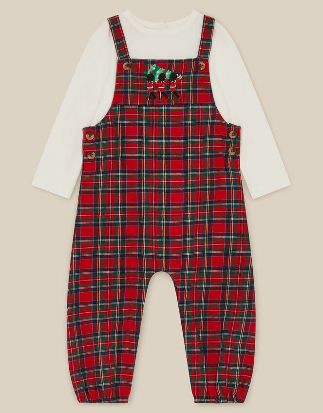 Newborn London Guard Check Top & Dungarees Set, Red (RED), large