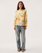 Clemence Aurelie Butterfly Top, Ivory (IVORY), large