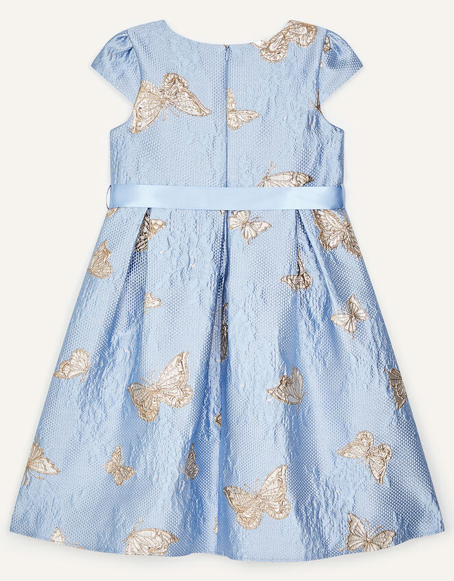 Butterfly Jacquard Dress, Blue (BLUE), large