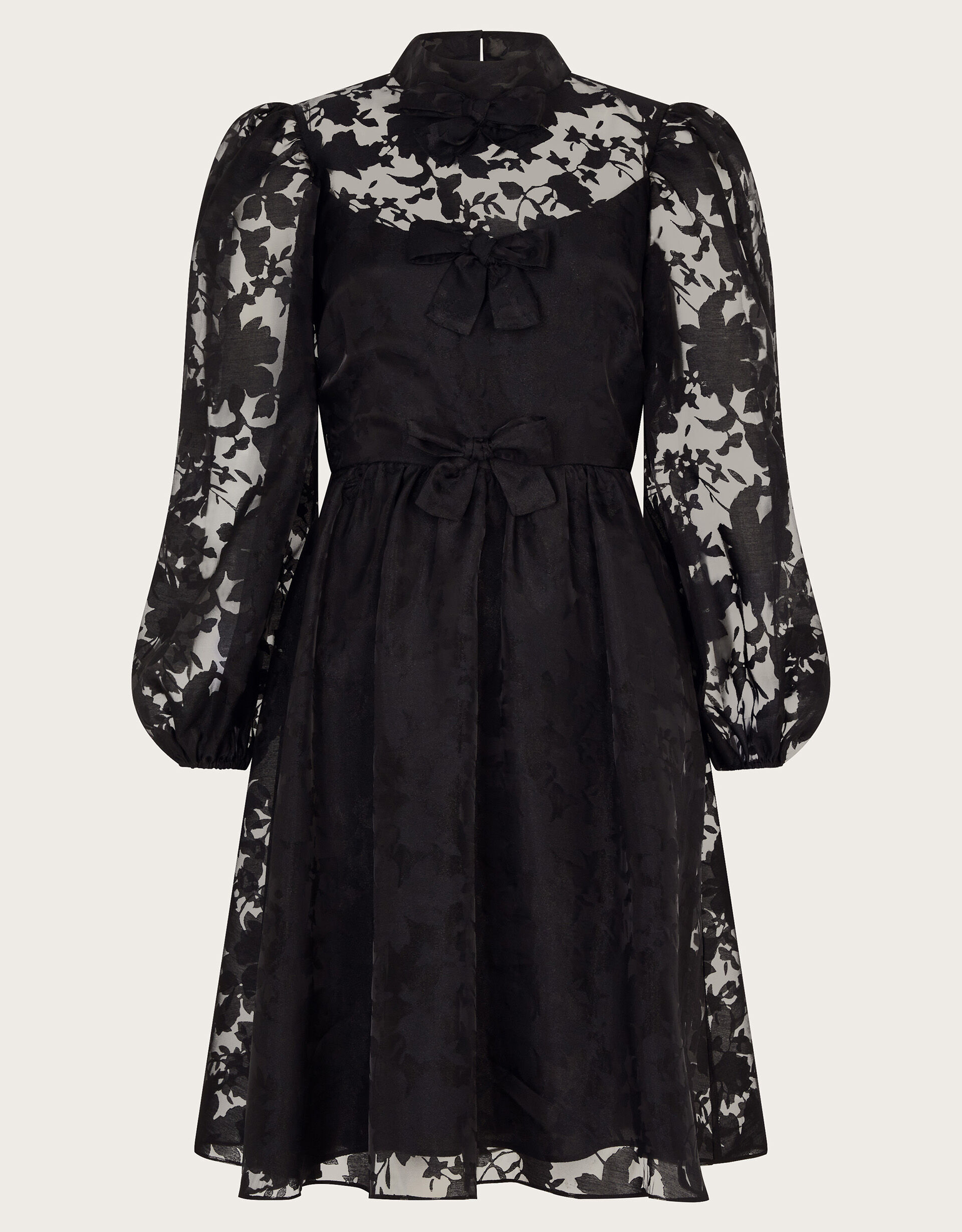 Alba Floral Organza Mini Dress Black Evening Dresses Monsoon Global