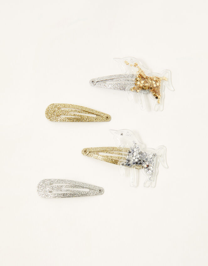 Unicorn Shaker Hair Clip Set, , large