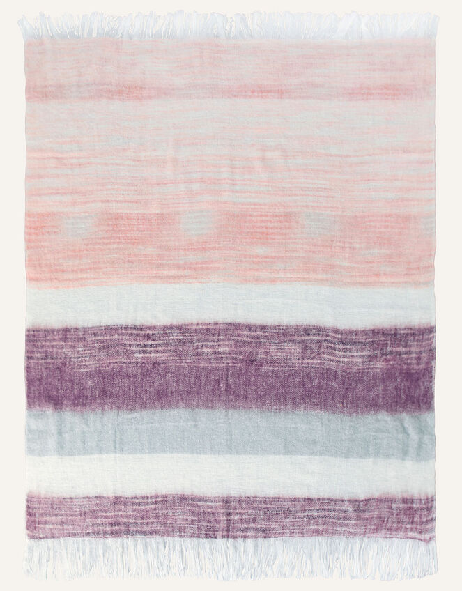 Colour Block Soft Blanket Throw, , large