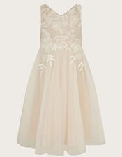 Sienna Crochet Lace Tulle Dress, Pink (PALE PINK), large