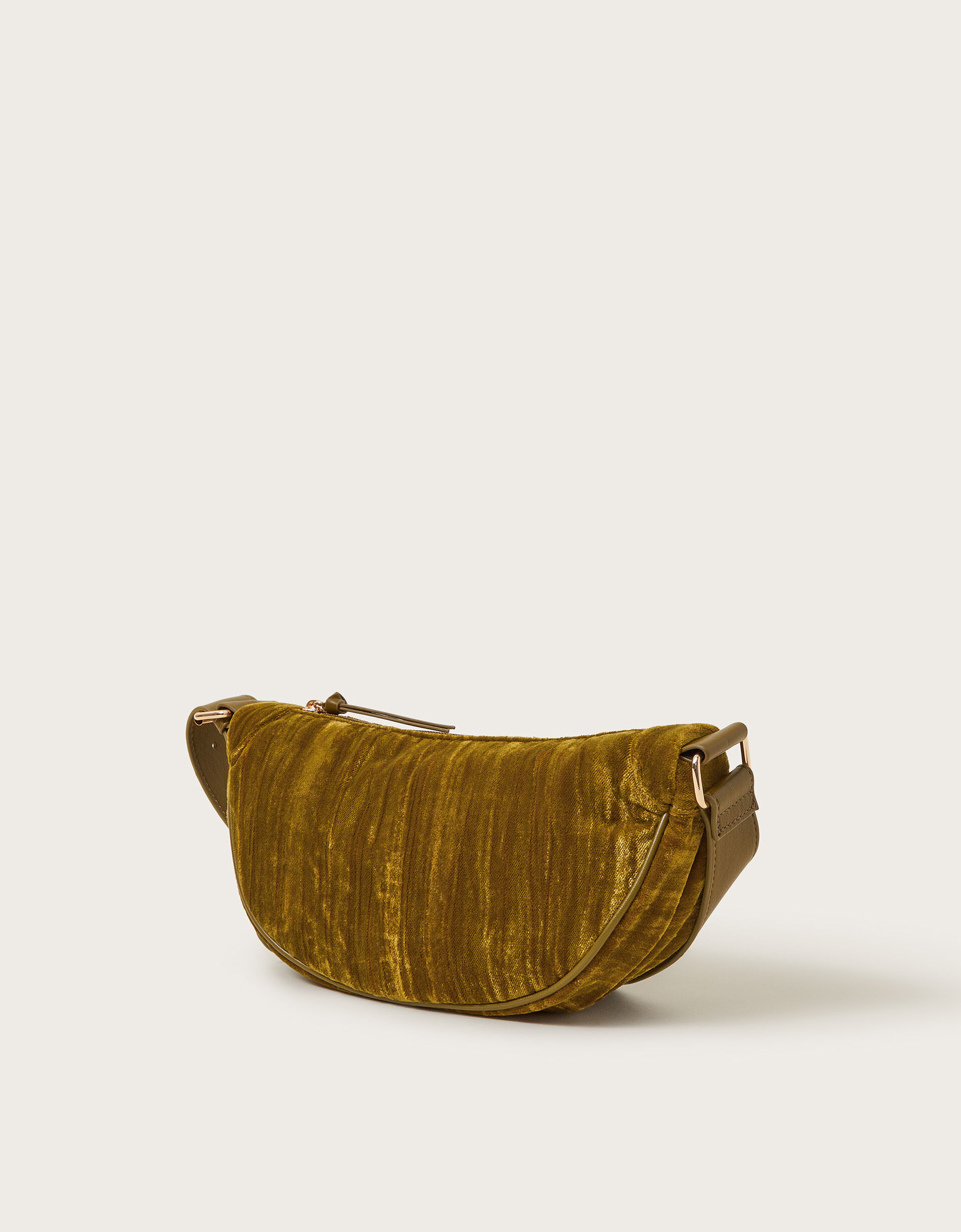 Val Crushed Velvet Sling Bag Green