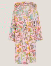 Butterfly Print Dressing Gown, Pink (PINK), large