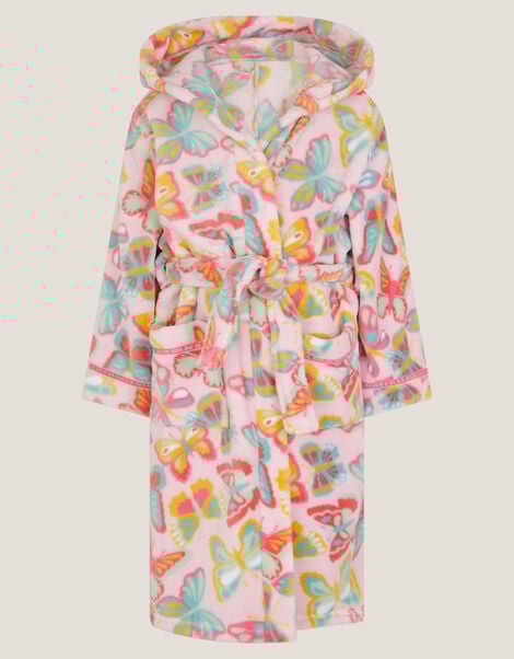 Butterfly Print Dressing Gown, Pink (PINK), large