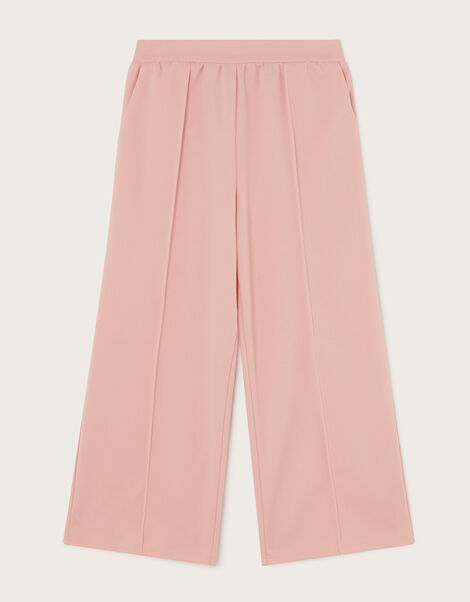 Ponte Pintuck Wide Leg Trousers, Pink (PINK), large