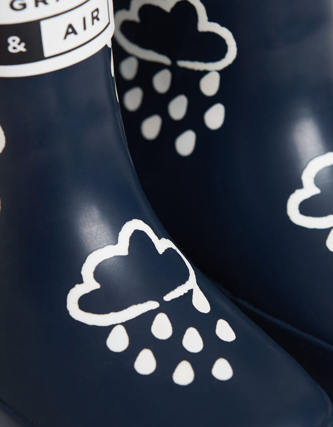 Grass and Air Colour-Revealing Wellies, Blue (NAVY), large
