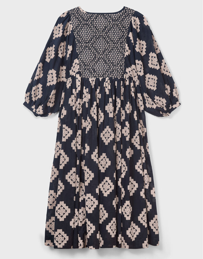 East Kaira Cotton Midi Dress, Black (BLACK WHITE), large