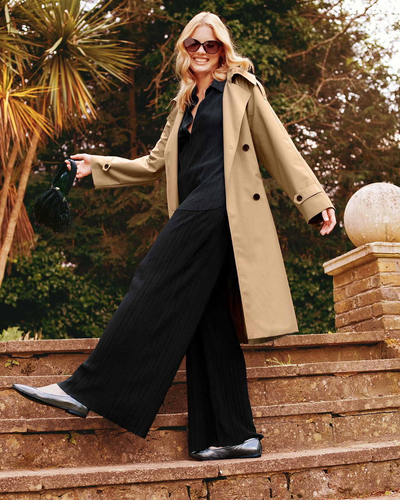 Ladies camel hotsell trench coat
