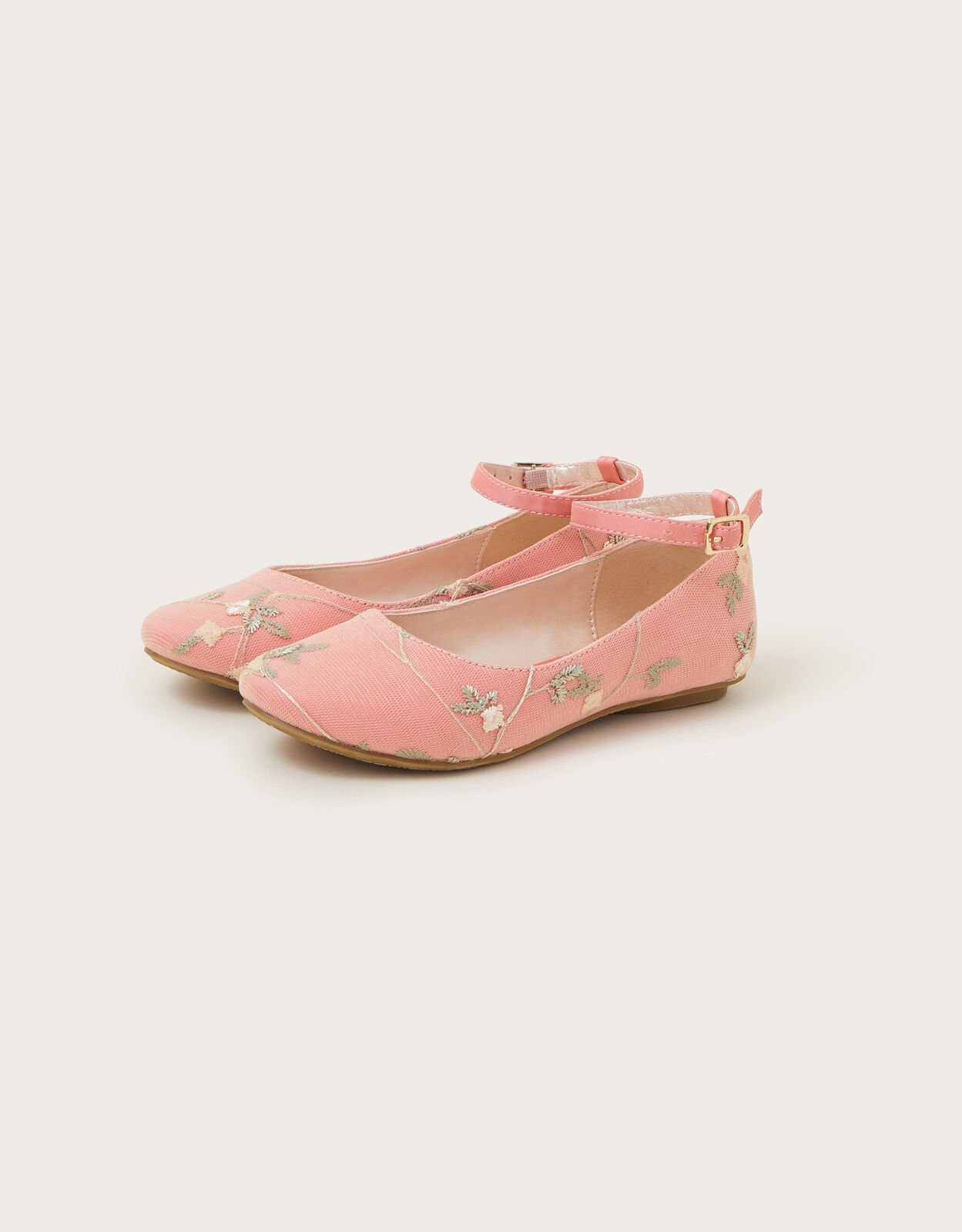 Pink floral flats hotsell