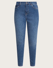 Iris Short-Length Skinny Jeans, Blue (DENIM BLUE), large