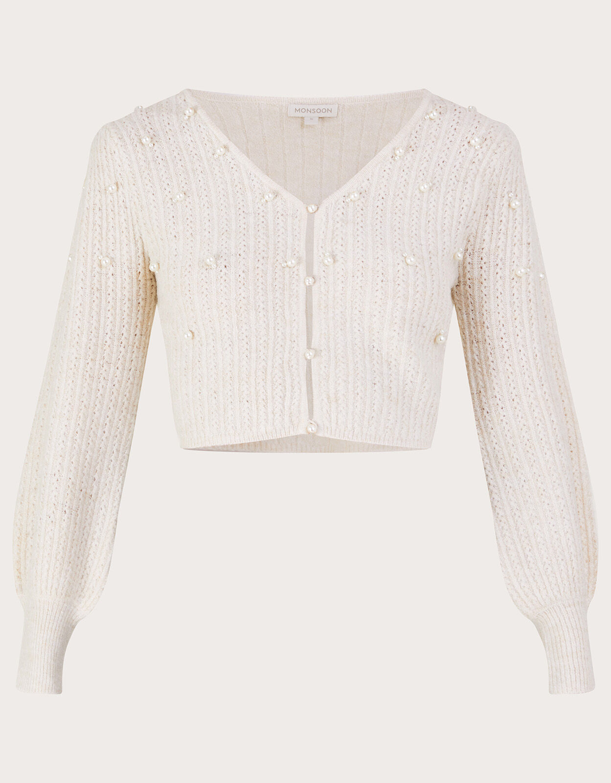 Ivory short cardigan on sale